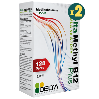 Delta Methyl B12 Plus 128 Sprey 20 ml 2 Adet Fiyatları - Modern Eczane