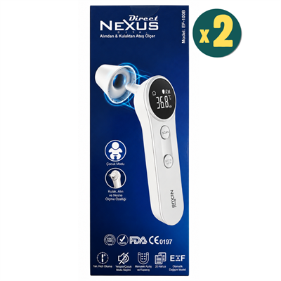 Nexus Dual Kulaktan ve Alından Ateş Ölçer 2 Adet Fiyatları - Modern Eczane