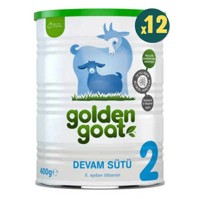 Golden Goat 2 Keçi Sütü Bazlı Devam Sütü 400 gr 12 Adet