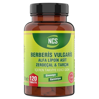 NCS Berberis Vulgaris Alfa Lipoik Asit Zerdeçal Tarçın 120 Tablet Fiyatları - Modern Eczane