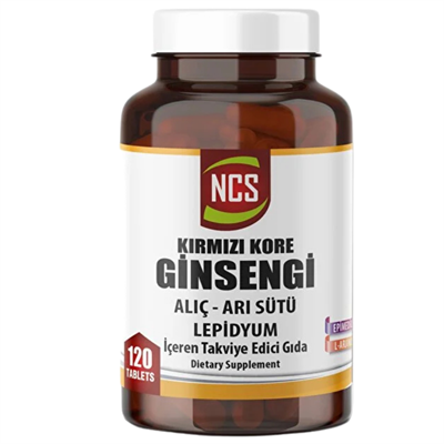 NCS Kırmızı Kore Ginsengi Alıç Arı Sütü Lepidyum 120 Tablet Fiyatları - Modern Eczane