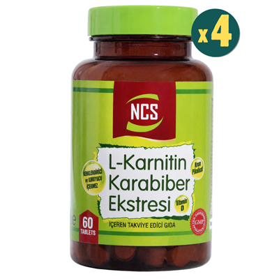 Ncs L-karnitin Karabiber Ekstresi 60 Tablet 4 Adet Fiyatları - Modern Eczane