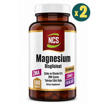 NCS Magnezyum Bisglisinat Çinko B6 Folik Asit 180 Tablet 2 Adet Fiyatları - Modern Eczane