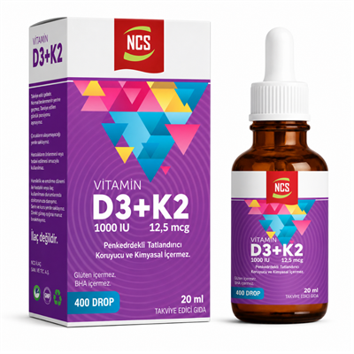 Ncs Vitamin D3+K2 Damla 20 ml Fiyatları - Modern Eczane 