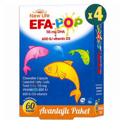 New Life EFA Pop 60 Kapsül 4 Adet Fiyatları - Modern Eczane
