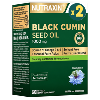Nutraxin Çörek Otu Yağı 1000 mg 60 Kapsül 2 Adet Fiyatları - Modern Eczane