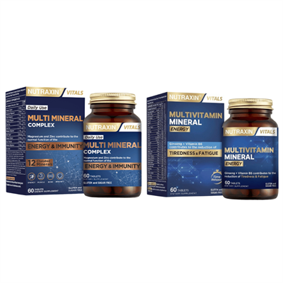 Nutraxin Multivitamin Mineral Energy 60 Tablet & Multivitamin Mineral Energy 60 Tablet Fiyatları - Modern Eczane