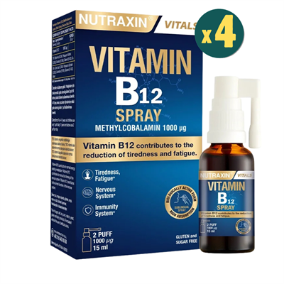 Nutraxin Vitamin B12 Sprey 15 ml 4 Adet Fiyatları - Modern Eczane