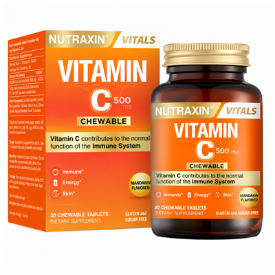 Nutraxin Vitamin C 500 mg 30 Çiğneme Tablet Fiyatları - Modern Eczane