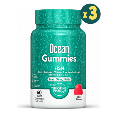 Ocean Gummies HSN 60 Jel Form 3 Adet Fiyatları - Modern Eczane