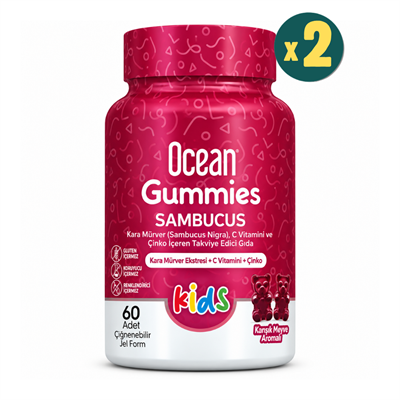 Ocean Gummies Sambucus Kids 60 Jel Form 2 Adet Fiyatları - Modern Eczane