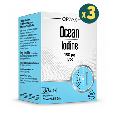 Ocean Iodine 30 ml Damla 3 Adet Fiyatları - Modern Eczane