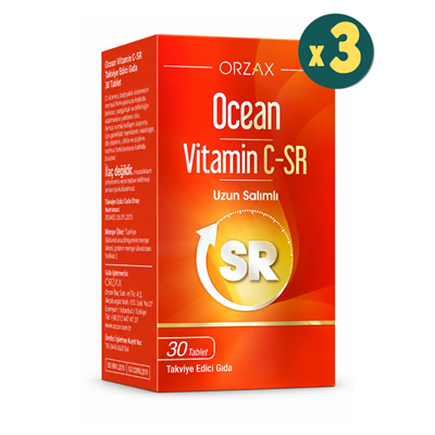Ocean Vitamin C-SR 500 mg 30 Tablet 3 Adet Fiyatları - Modern Eczane