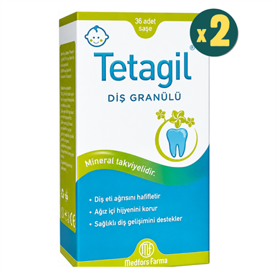 Tetagil Diş Granülü 36 Saşe 2 Adet Fiyatları - Modern Eczane