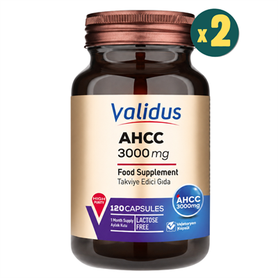 Validus AHCC 3000 mg 120 Kapsül 2 Adet - Modern Eczane
