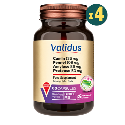 Validus Digestive Comfort Cumin 60 Kapsül 4 Adet Fiyatları - Modern Eczane
