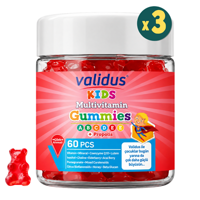 Validus Kids Multivitamin 60 Gummies 3 Adet Fiyatları - Modern Eczane