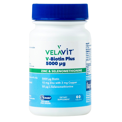 Velavit V-Biotin 5000 mg 60 Tablet Fiyatları - Modern Eczane
