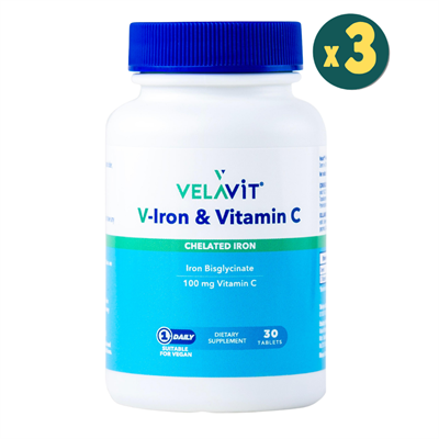 Velavit V Iron Vitamin C 30 Tablet 3 Adet Fiyatları - Modern Eczane