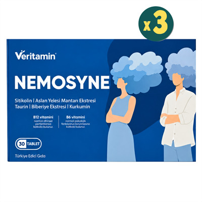 Veritamin Nemosyne 30 Tablet 3 Adet Fiyatları - Modern Eczane