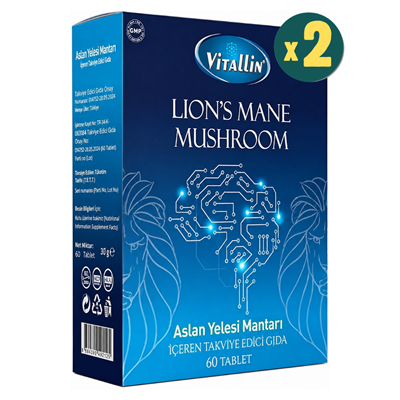 Vitallin Aslan Yelesi Mantarı İçeren 60 Tablet 2 Adet Fiyatları - Modern Eczane