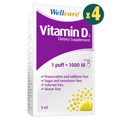 Wellcare Vitamin D3 1000 IU 5 ml 4 Adet Fiyatları - Modern Eczane