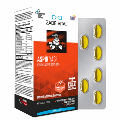 Zade Vital Aspir Yağı 600 mg 60 Kapsül Fiyatları - Modern Eczane