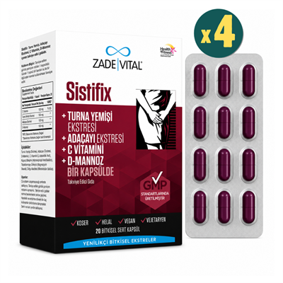 Zade Vital Sistifix 20 Kapsül 4 Adet Fiyatları - Modern Eczane