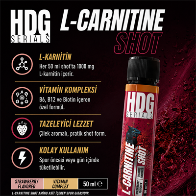 hardline l carnitine shot nedir HDG Serials L-Carnitine 50 ml Fiyatları Flavour:Blue Sharks Amino Acids | L-Theanine, Payday1