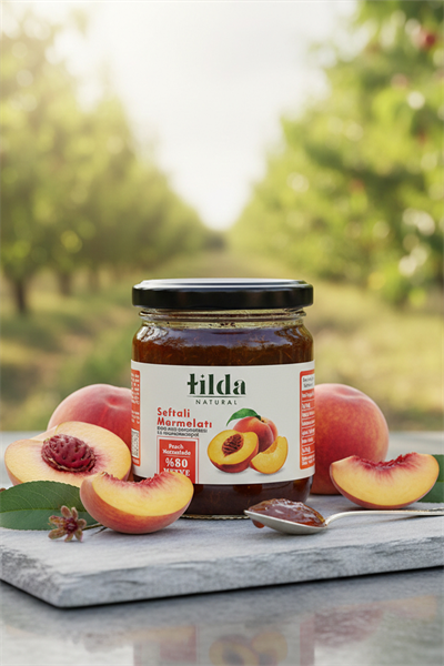Şeker İlavesiz Şeftali Marmelatı (%80 Meyve) – 220 g