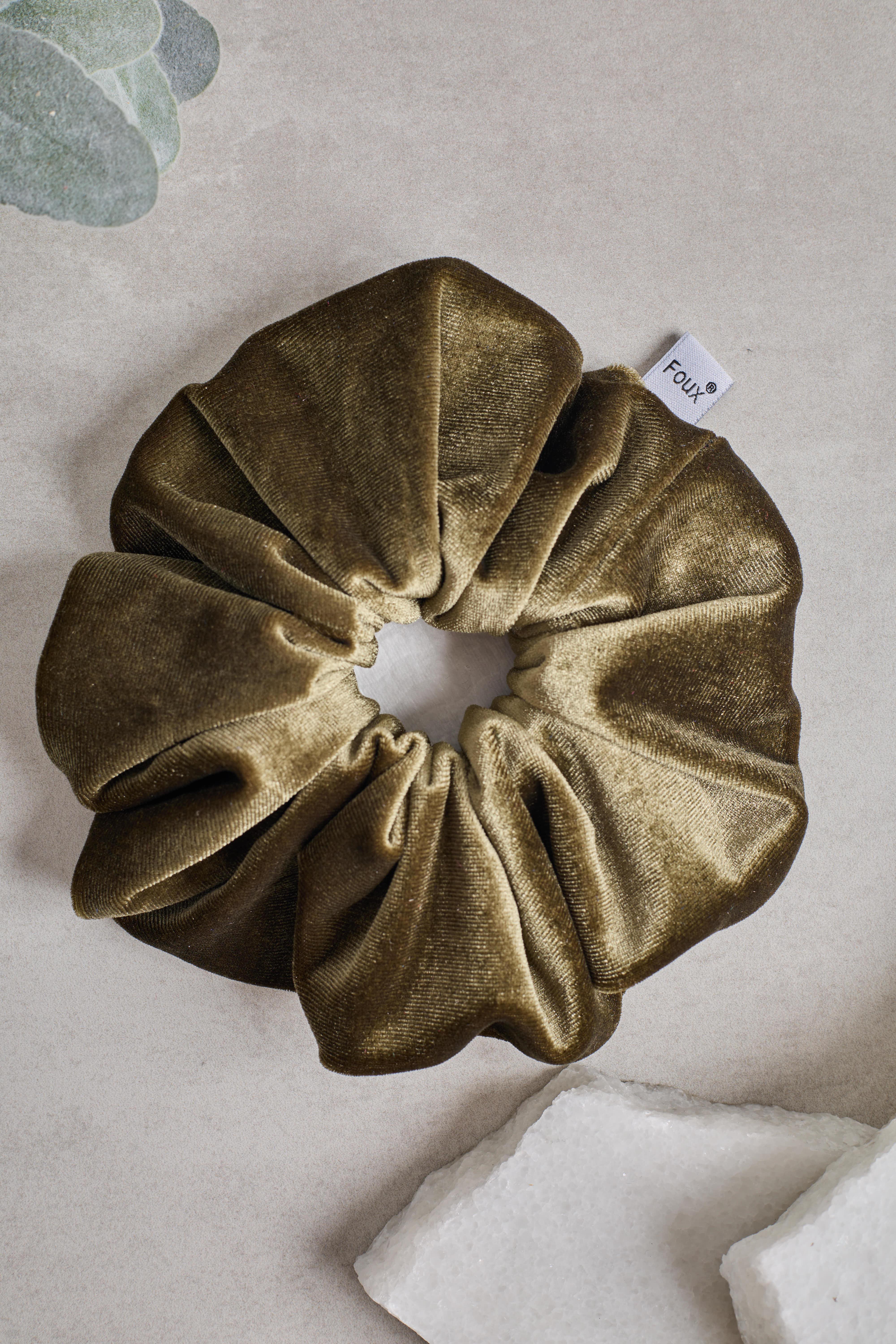 Haki Kadife Scrunchie