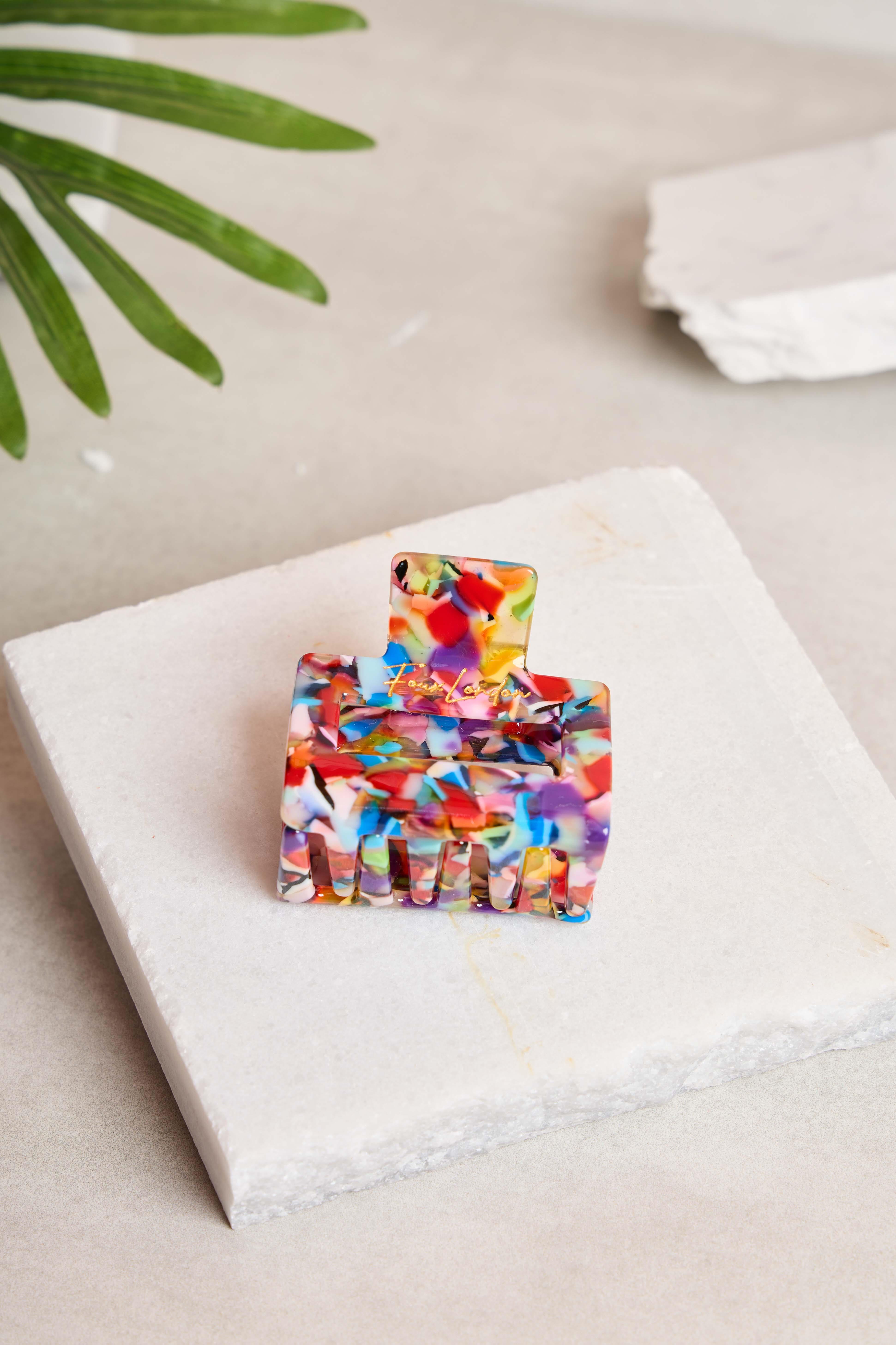 Kare Dikdörtgen Candy Terrazzo Kemik Toka