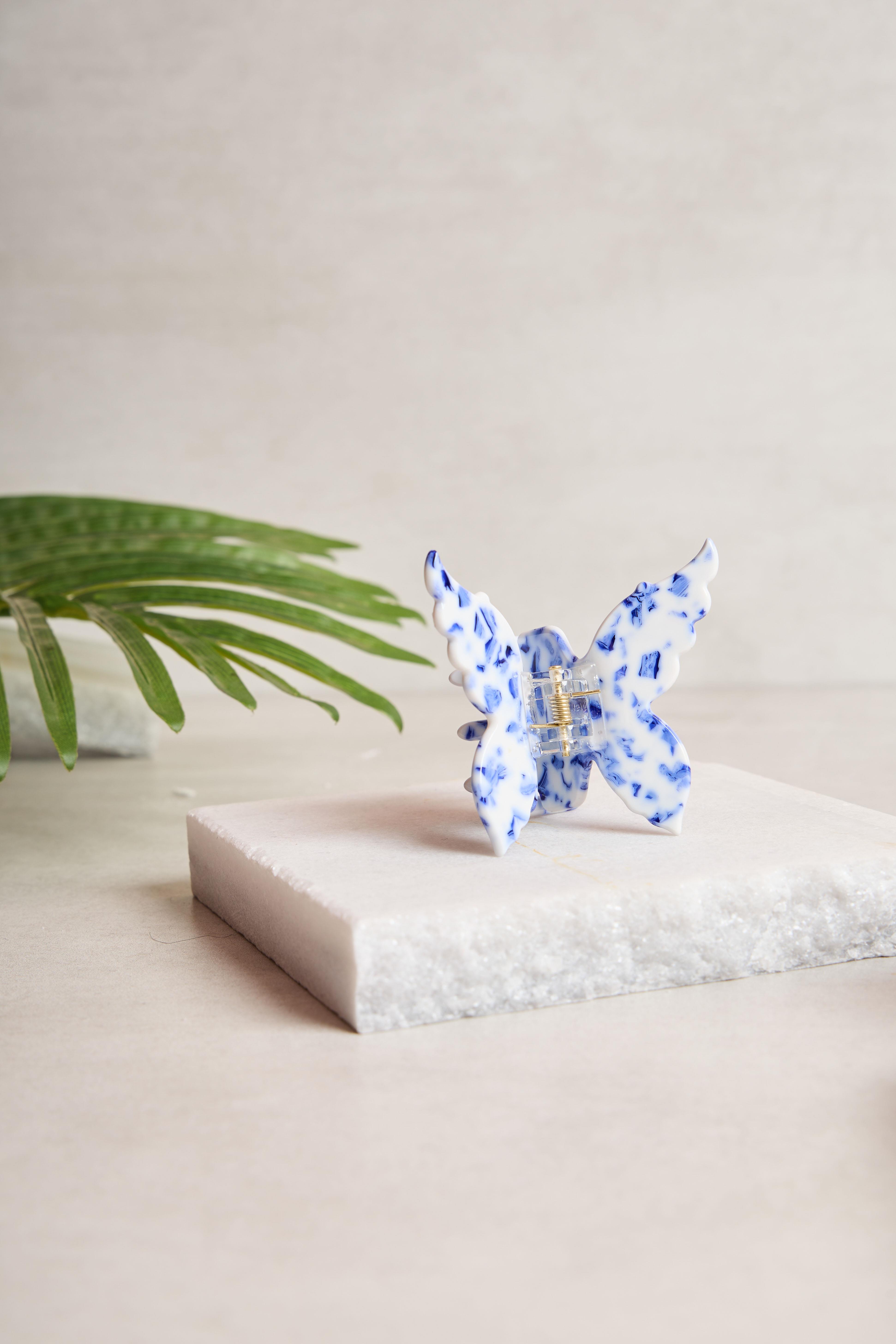 Kelebek Blue Porcelain Kemik Toka