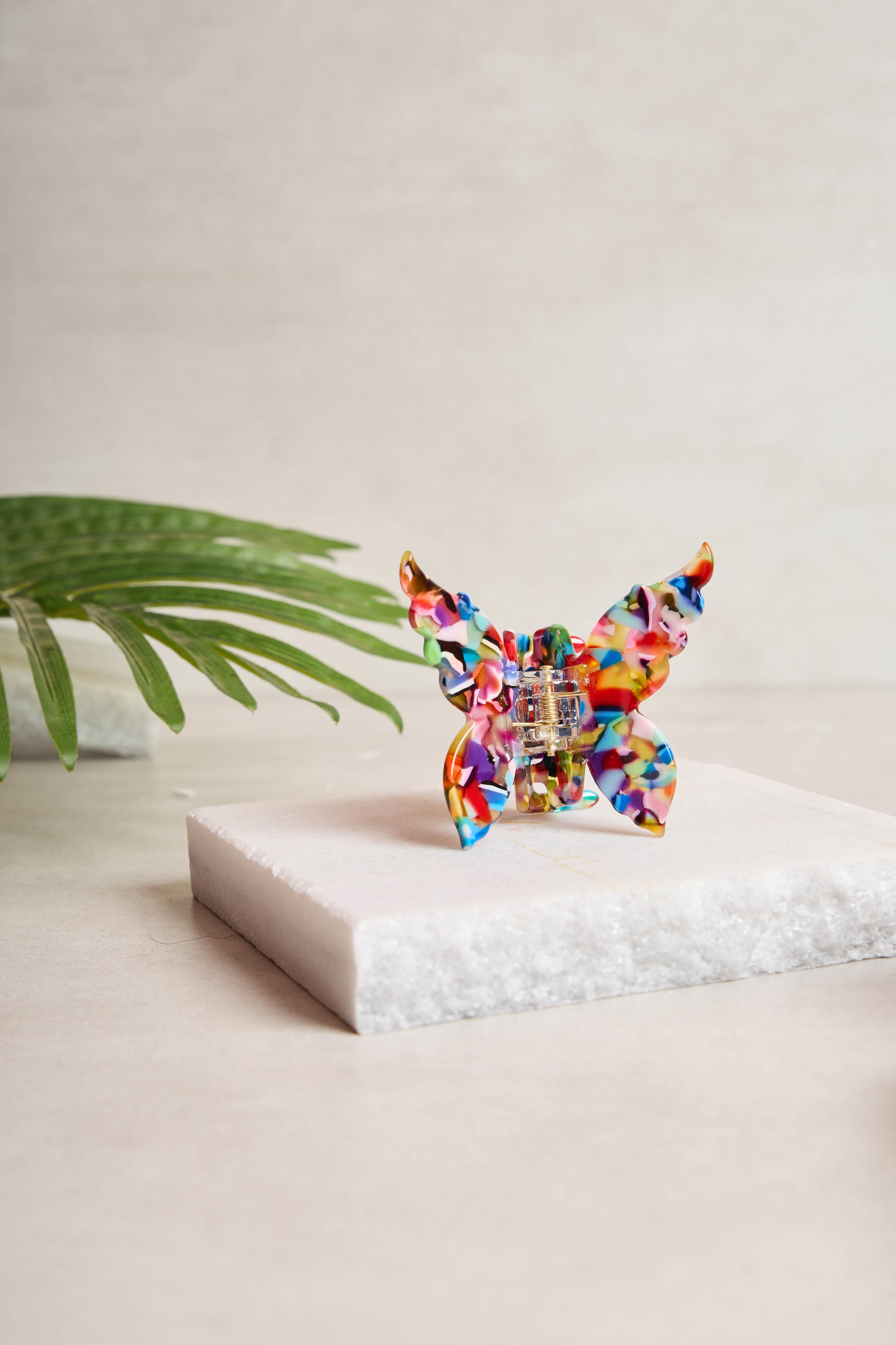 Kelebek Candy Terrazzo Kemik Toka