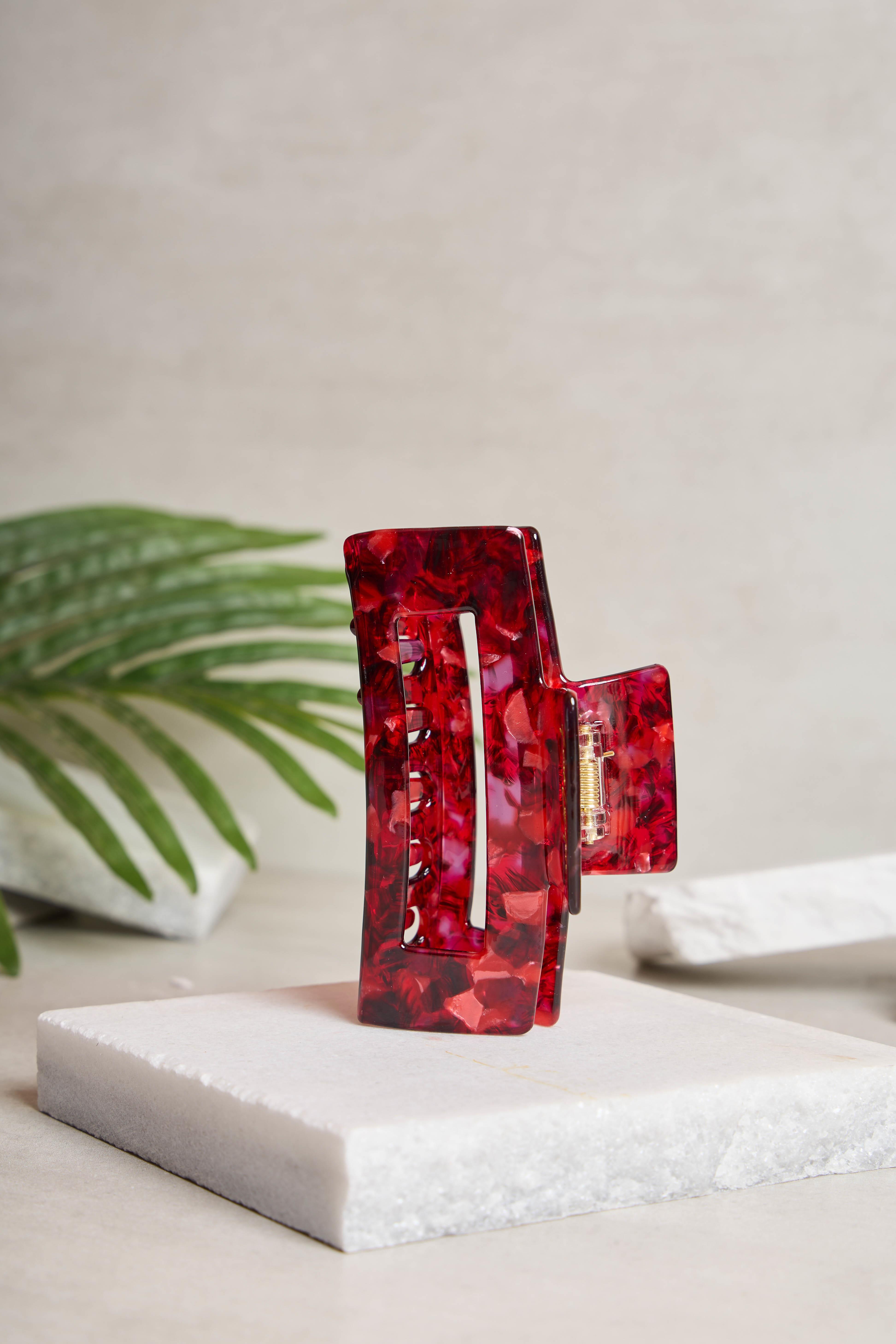 L Dikdörtgen Crimson Flame Kemik Toka