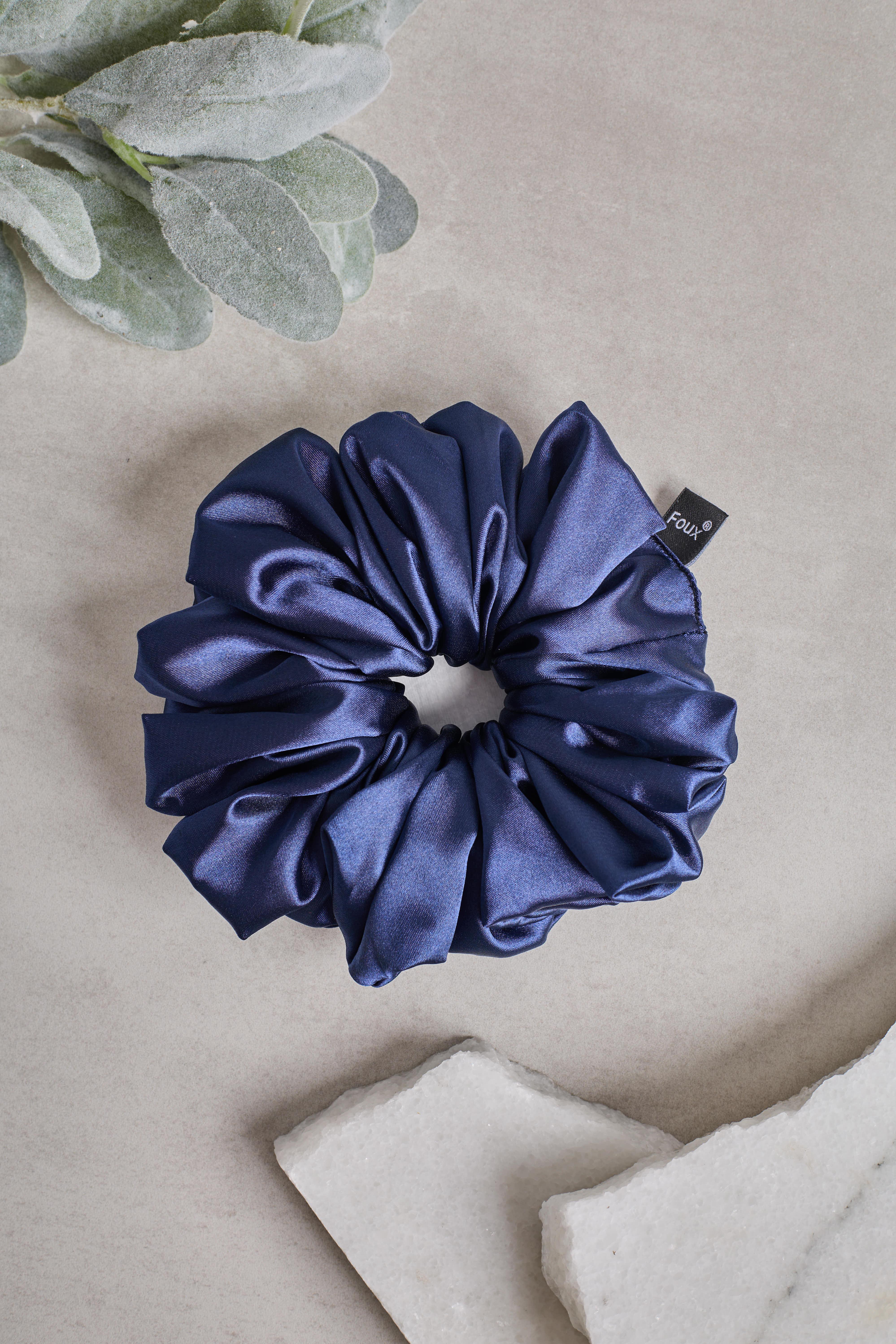 Lacivert Bol Büzgülü Scrunchie