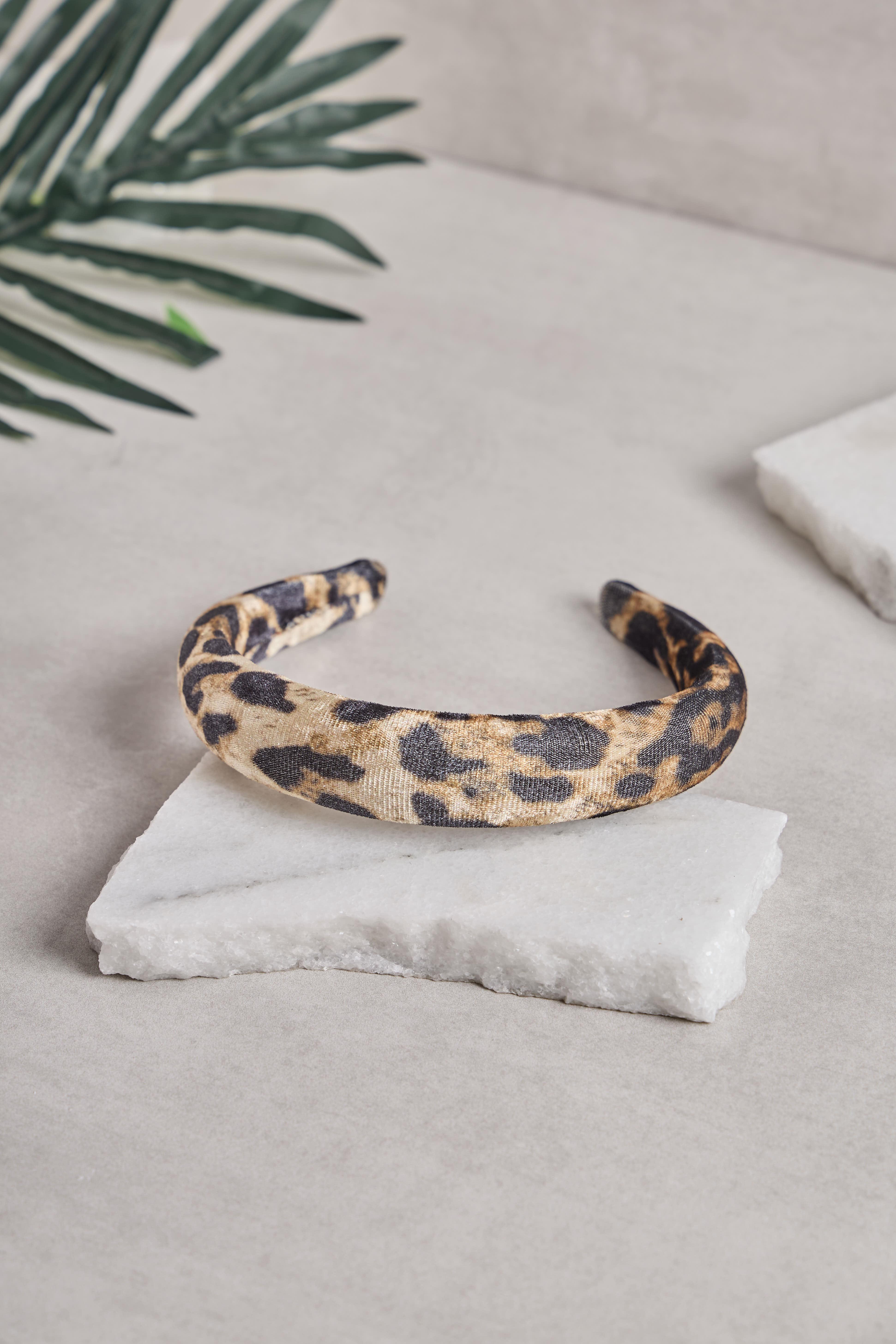 Leopar Kadife Taç