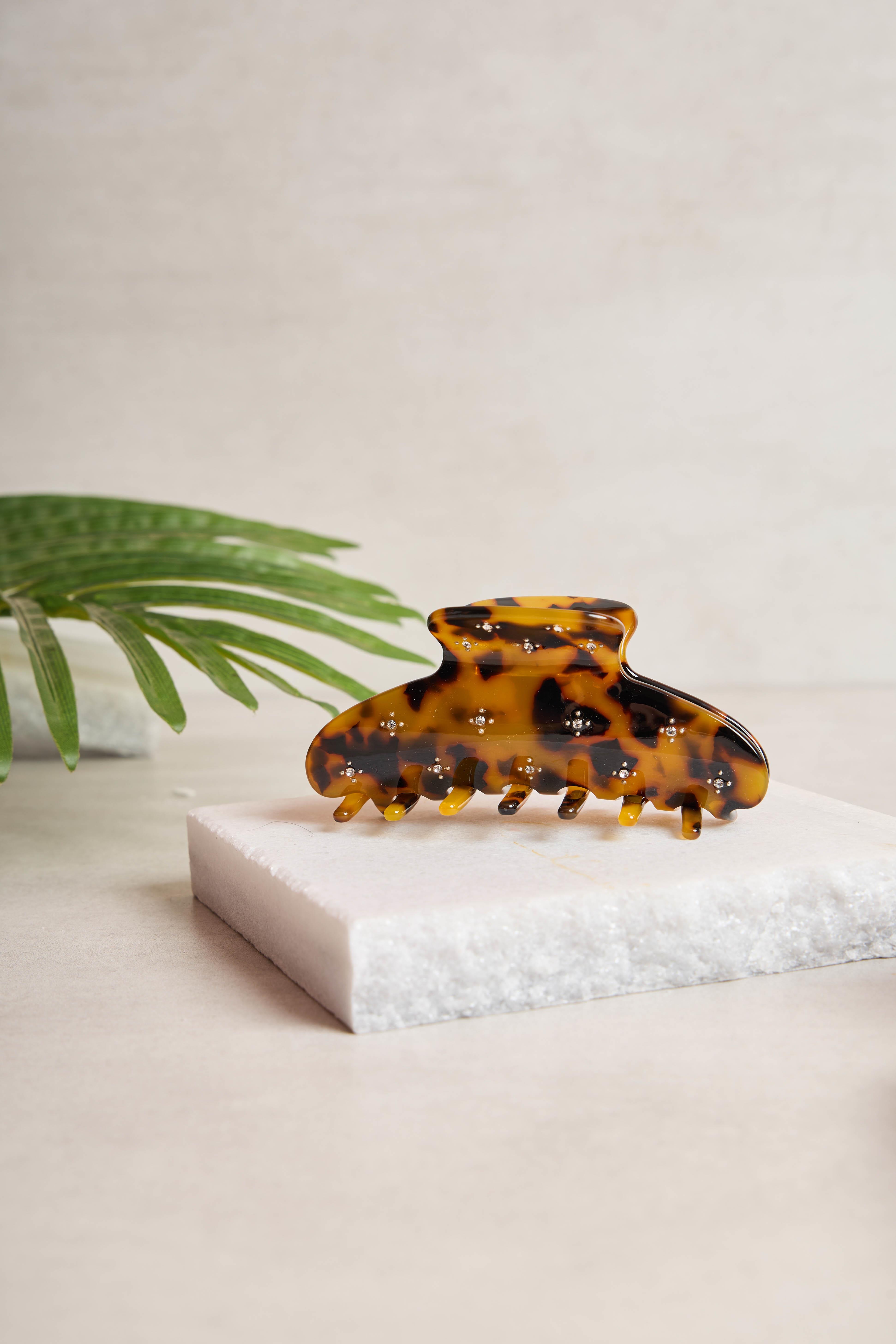 Leopar Taşlı Kemik Toka