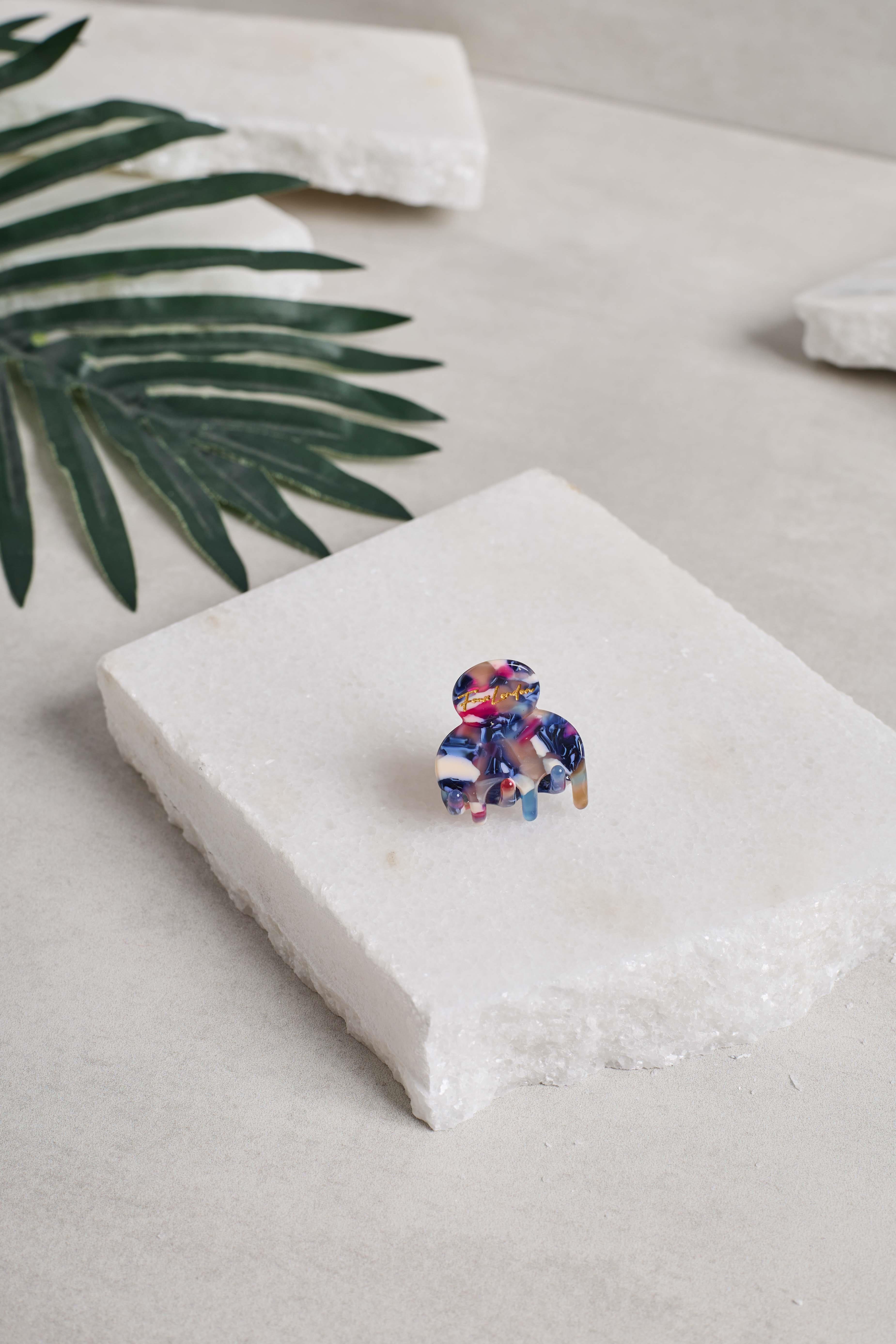 Mini Lacivert Kemik Mandal