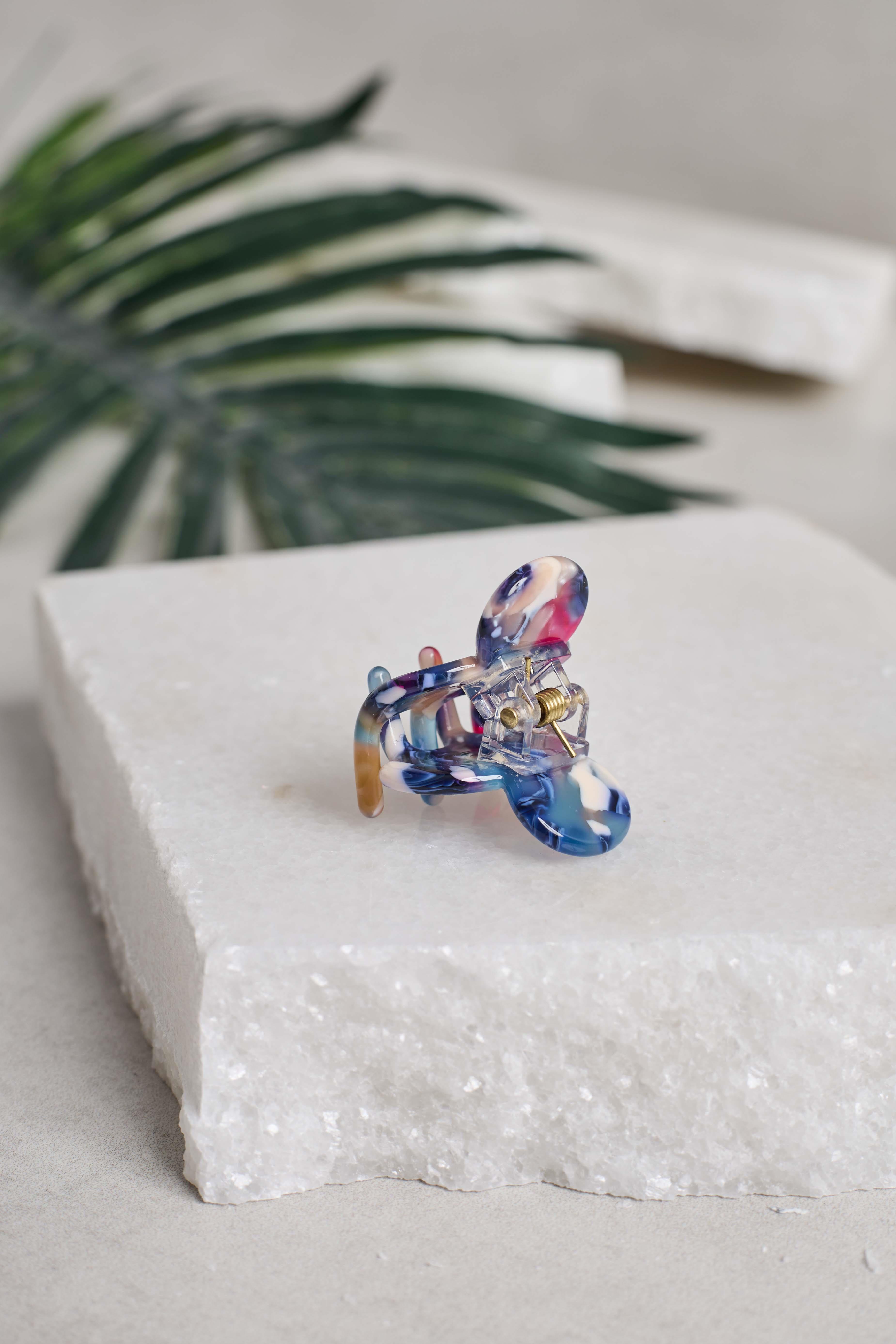 Mini Lacivert Kemik Mandal