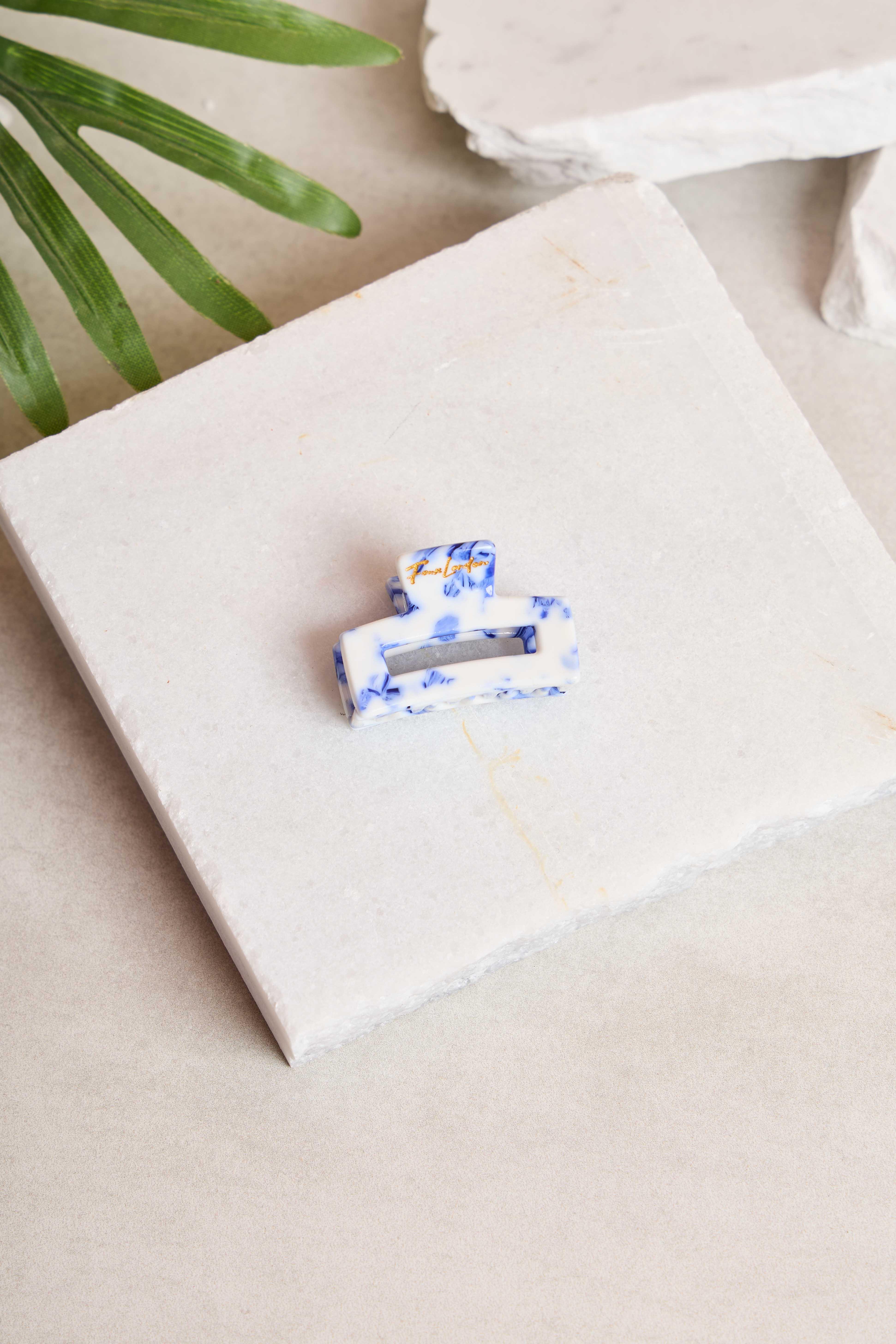 Mini Rectangle Blue Porcelain Kemik Toka