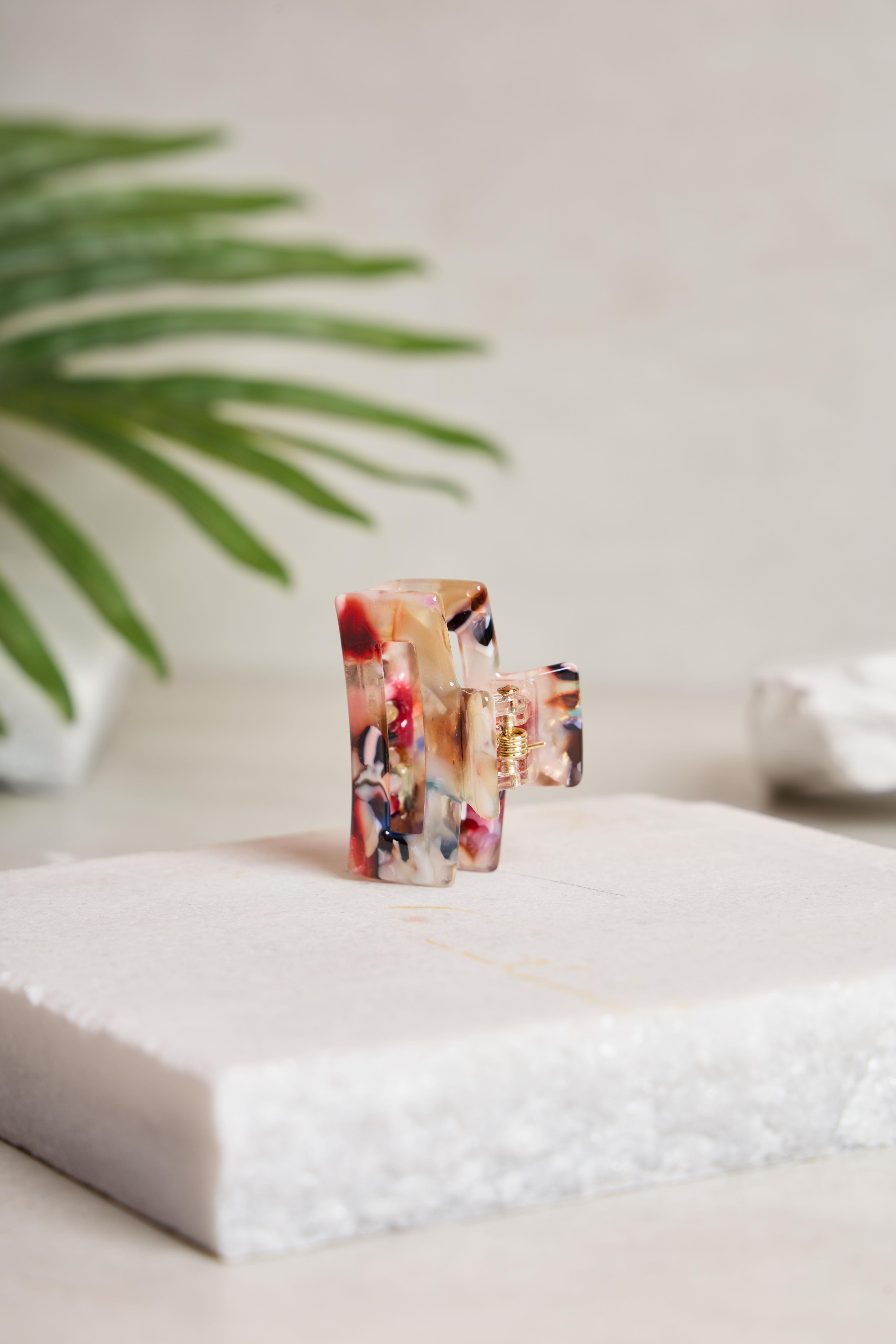 Mini Rectangle Confetti Marble Kemik Toka