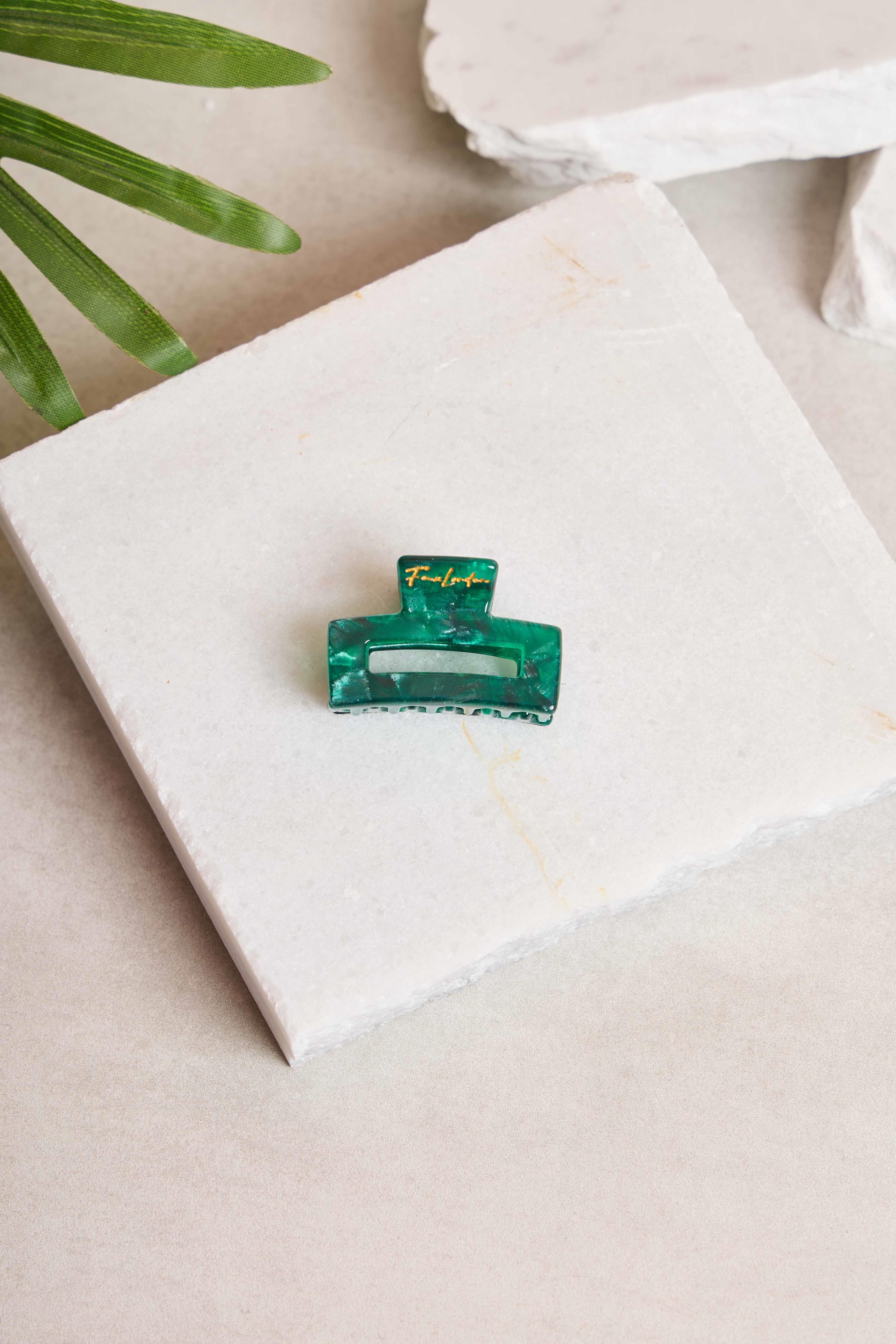 Mini Rectangle Emerald Glass Kemik Toka