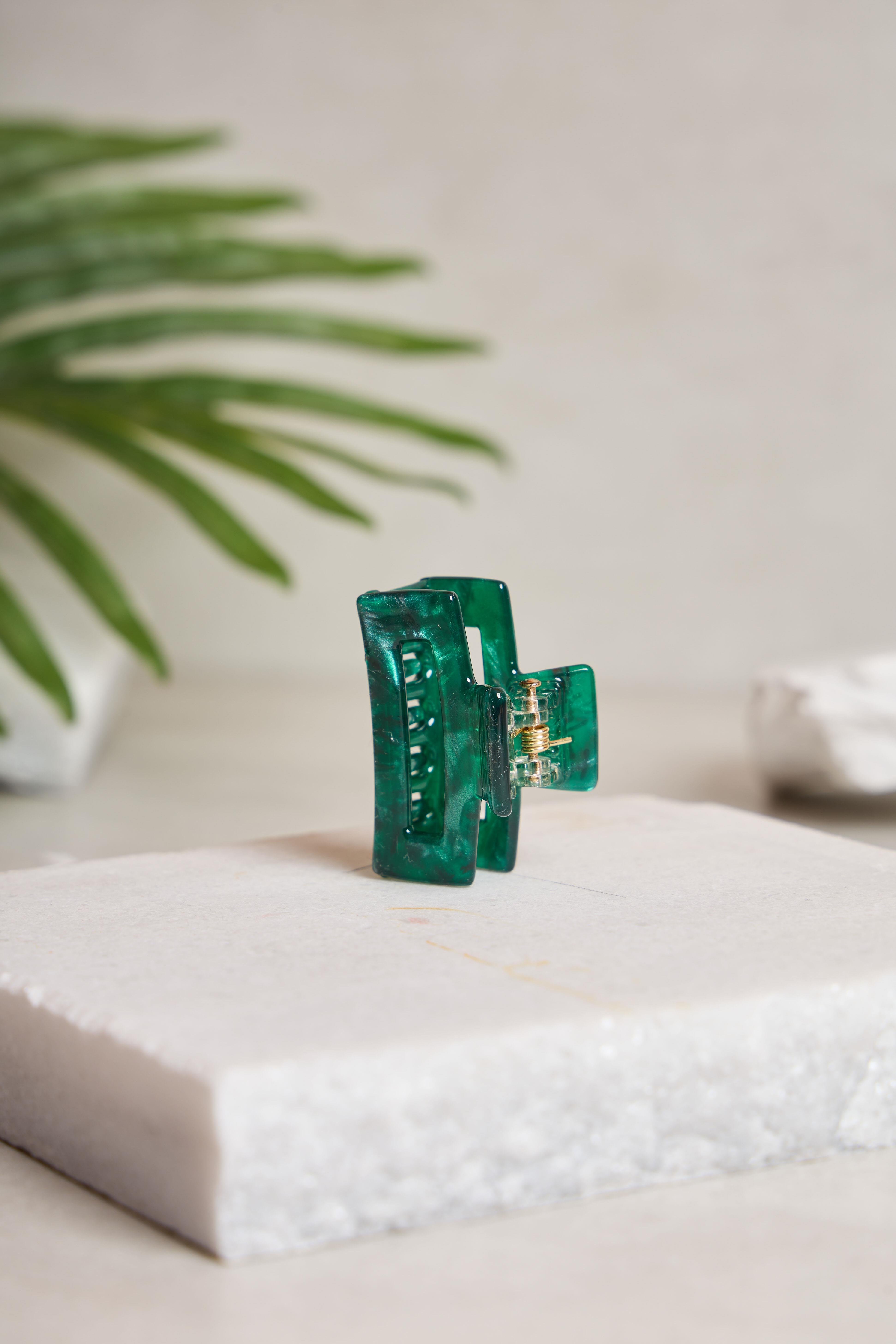 Mini Rectangle Emerald Glass Kemik Toka