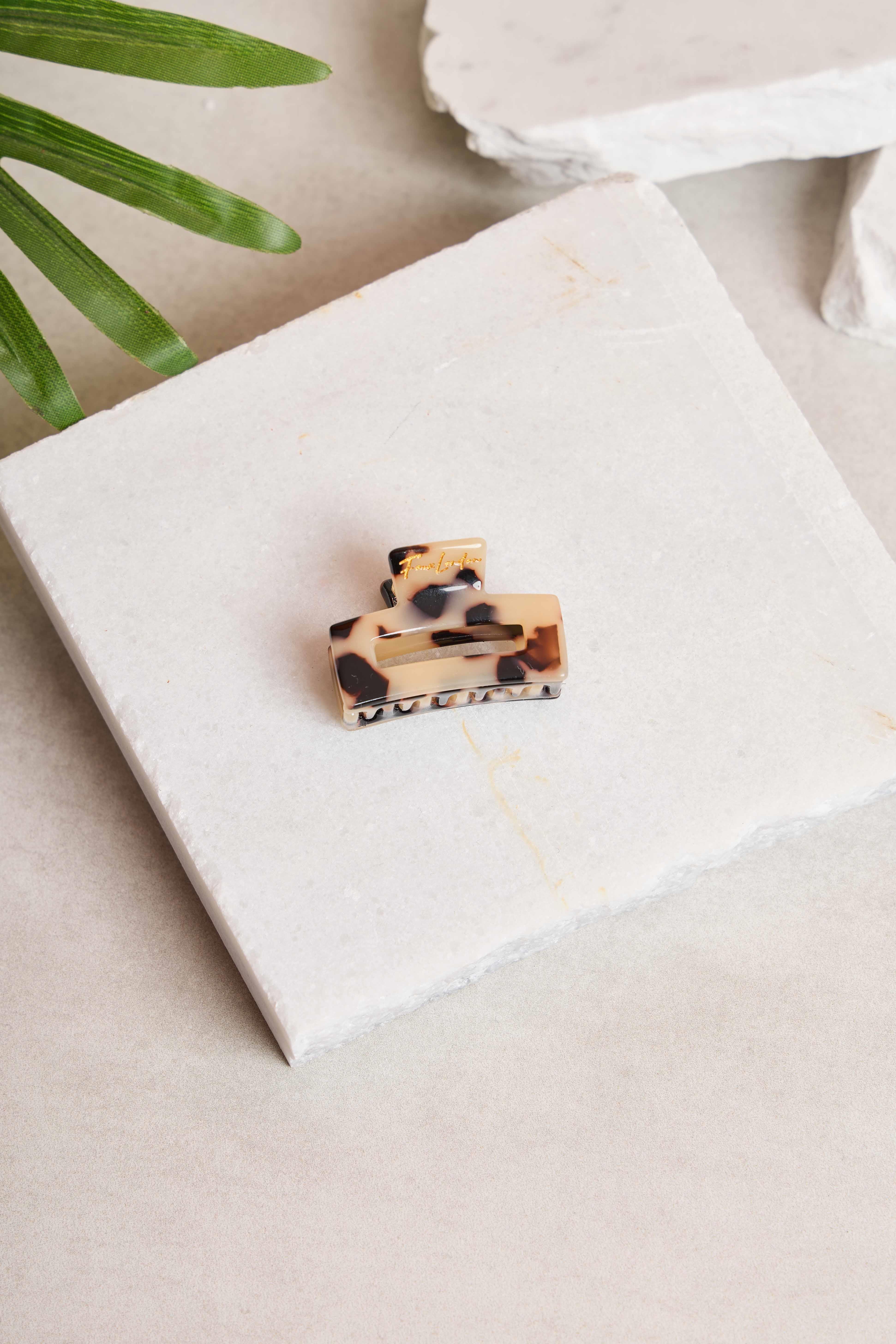 Mini Rectangle Leopar Kemik Toka