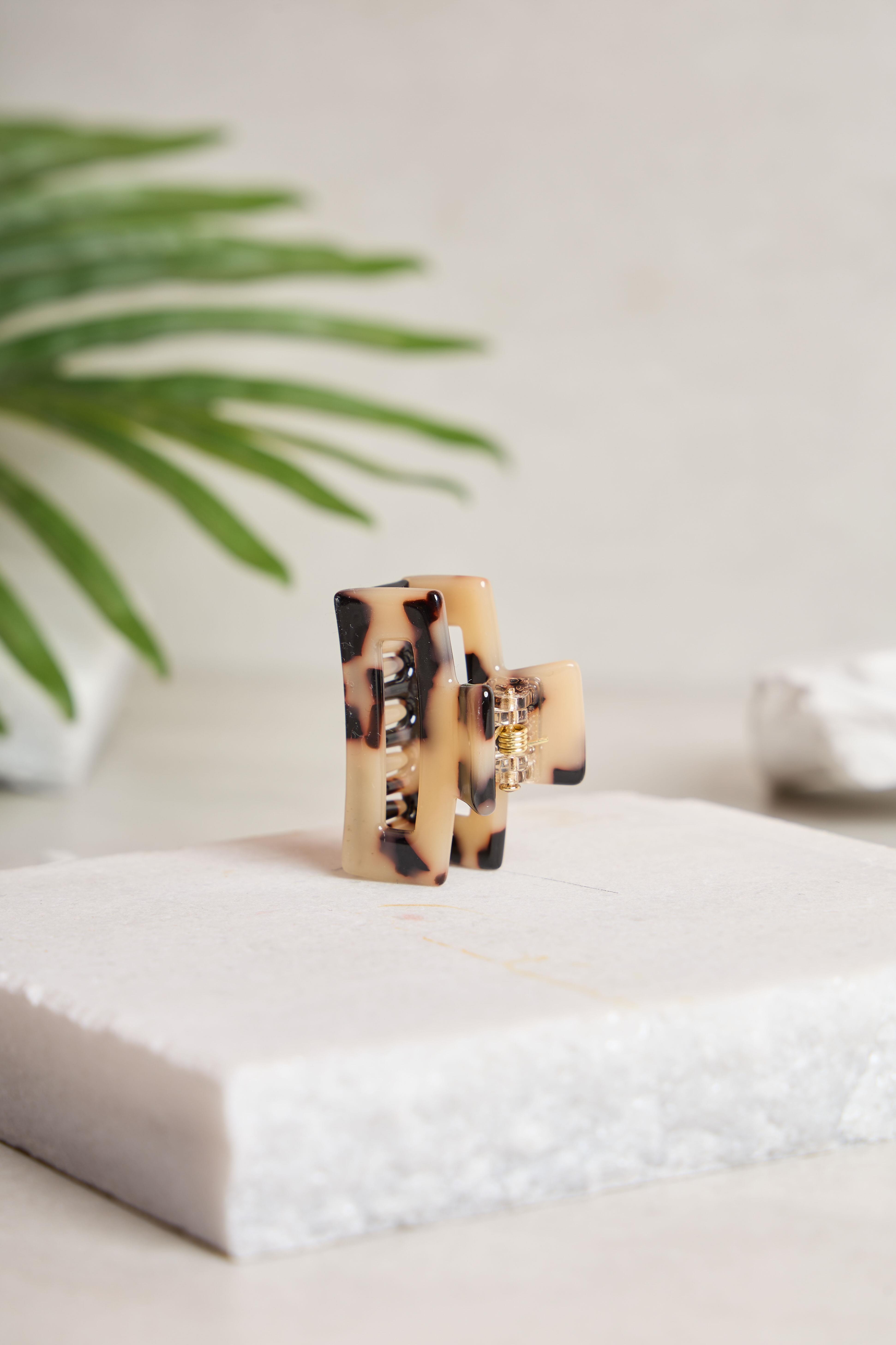 Mini Rectangle Leopar Kemik Toka