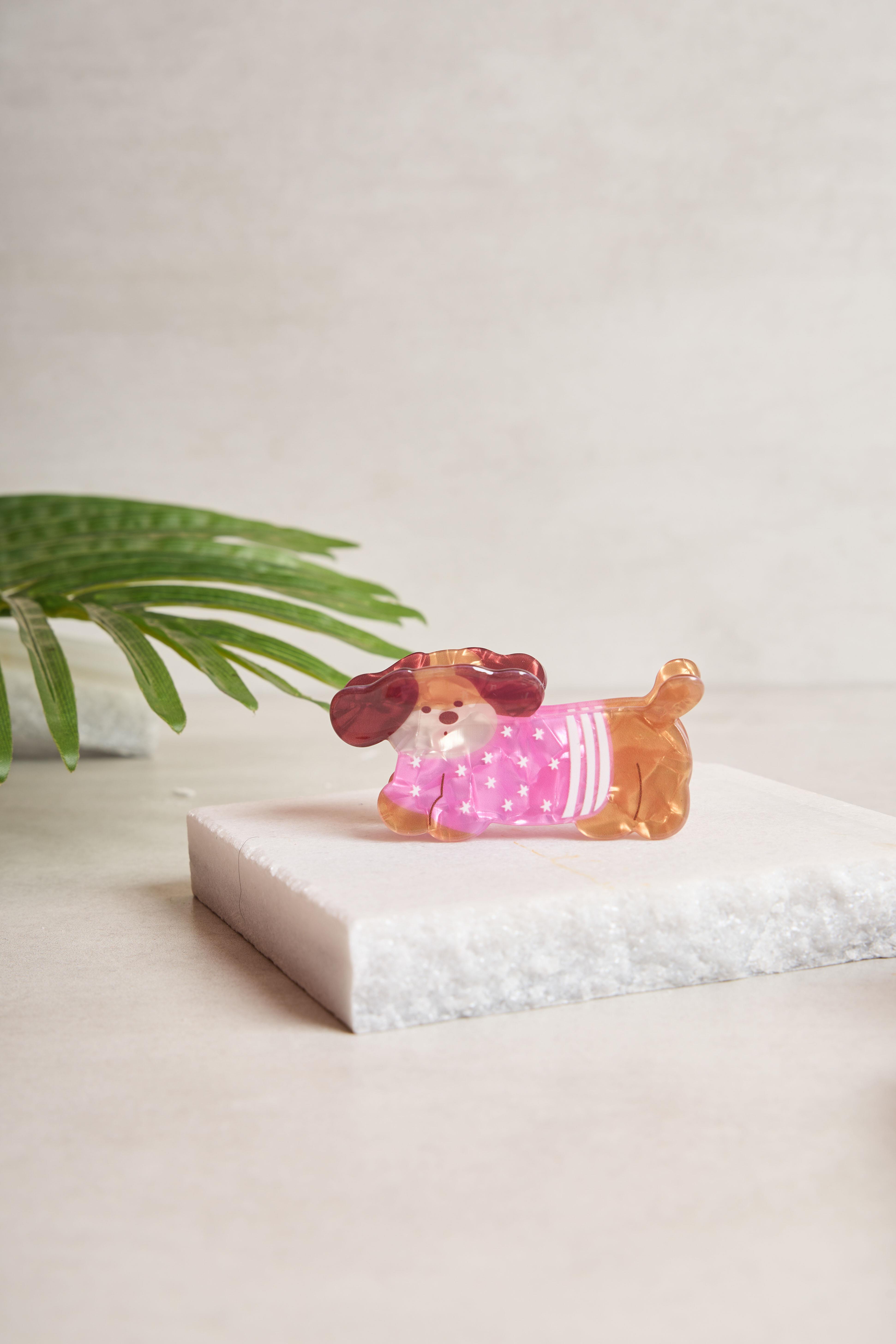 Pembe Kazaklı Köpek Kemik Toka