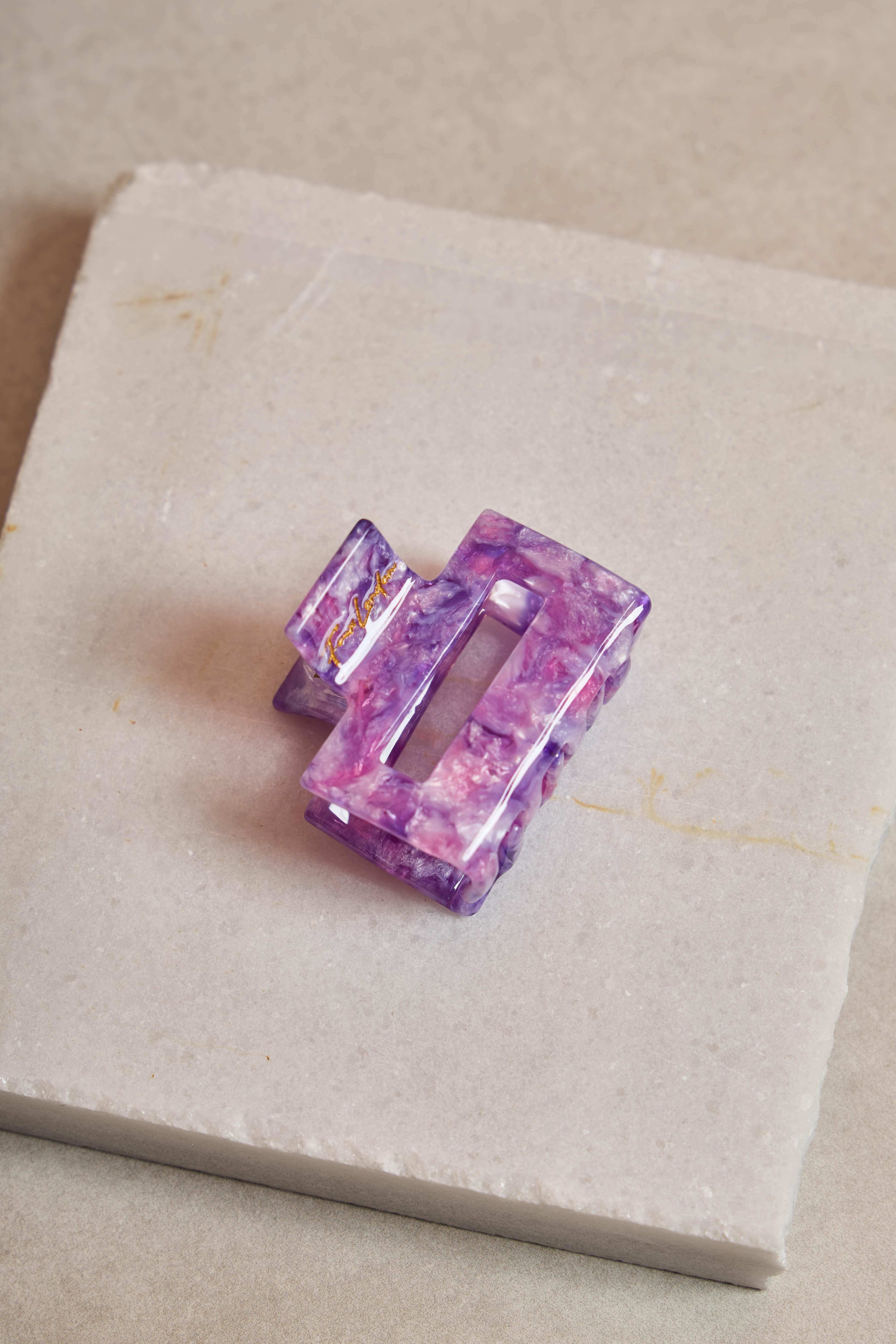 Rectangle Midi Lavender Crystal Kemik Toka
