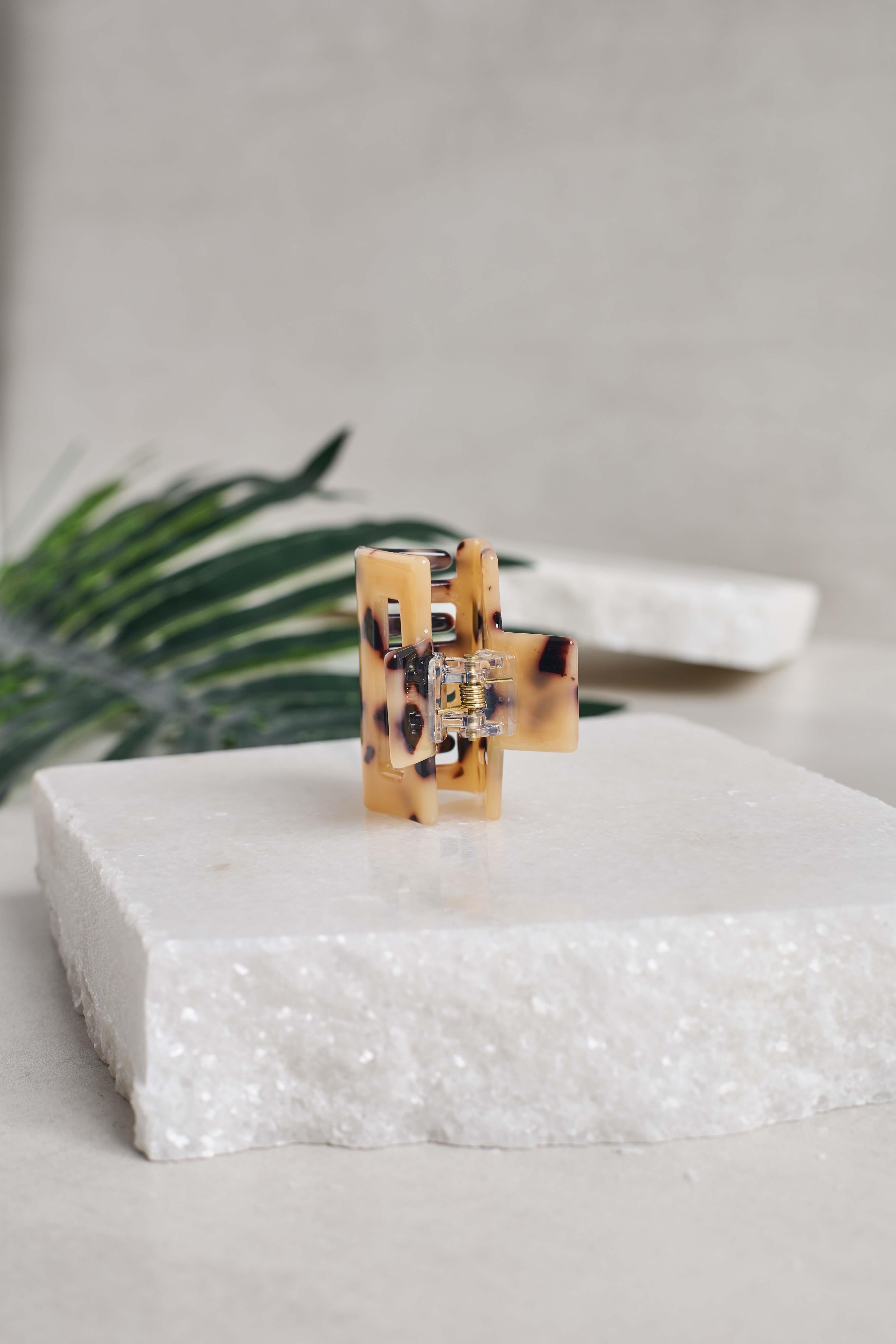Rectangle Midi Leopar Kemik Mandal