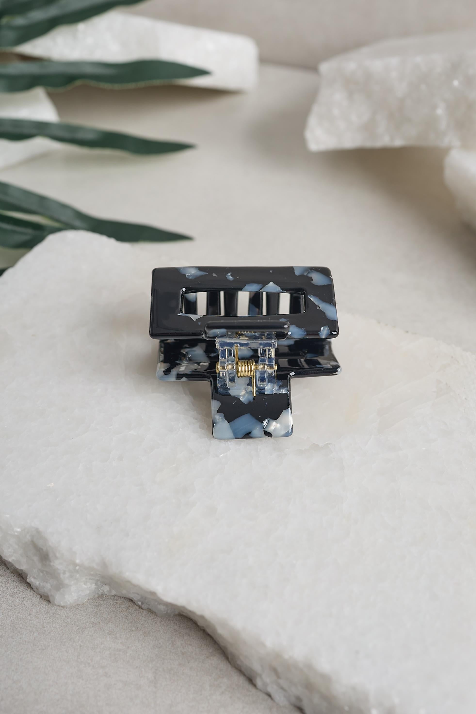 Rectangle Midi Siyah Kemik Mandal